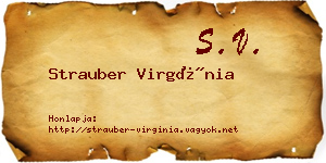 Strauber Virgínia névjegykártya